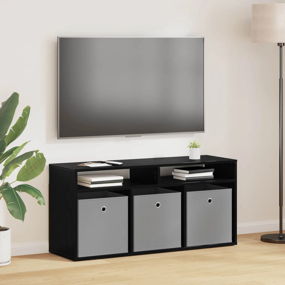 TV staliukas Žemas stalas su stalčių Juodas ąžuolas 102 x 32 x 48,5 cm