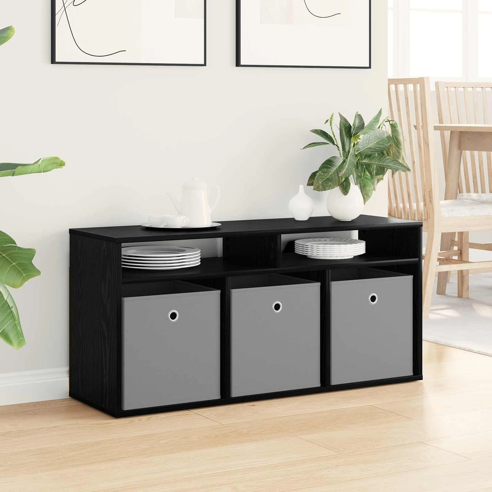TV staliukas Žemas stalas su stalčių Juodas ąžuolas 102 x 32 x 48,5 cm