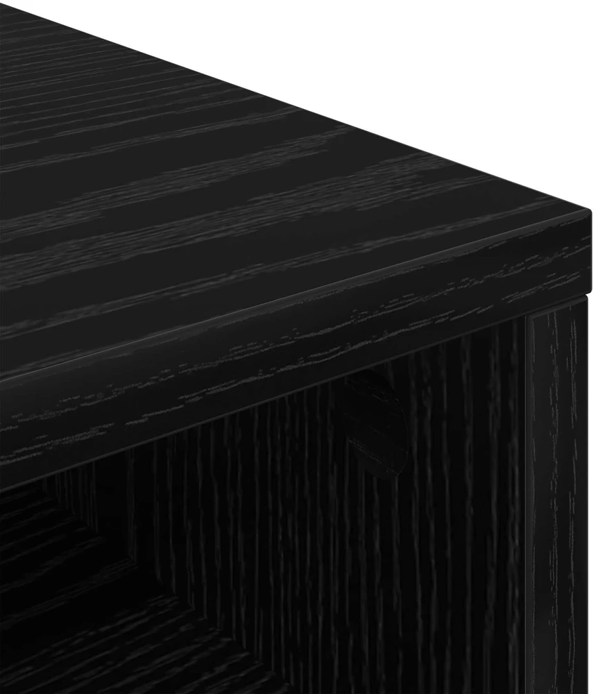 TV staliukas Žemas stalas su stalčių Juodas ąžuolas 72 x 22,5 x 38 cm