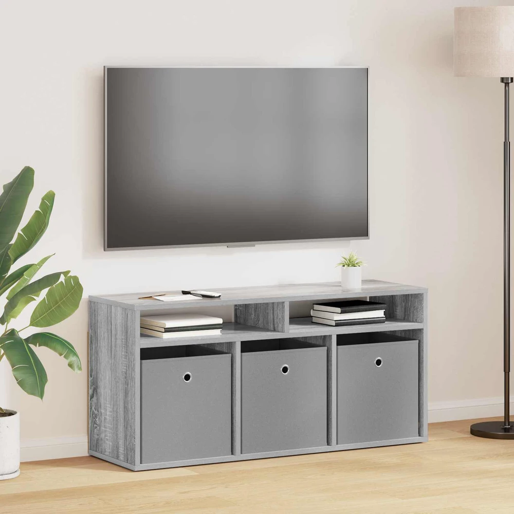 TV staliukas Žemas stalas 102 x 32 x 48,5 cm Pilka Sonoma