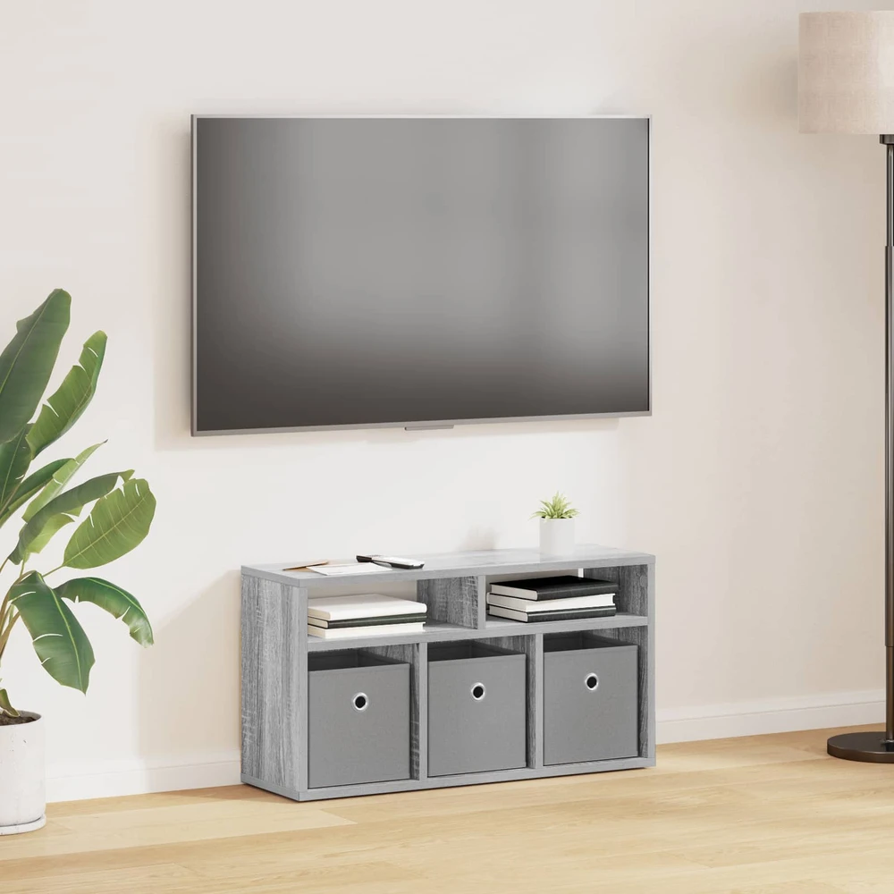 TV staliukas Žemas stalas su stalčių Pilkas Sonoma 72 x 22,5 x 38 cm