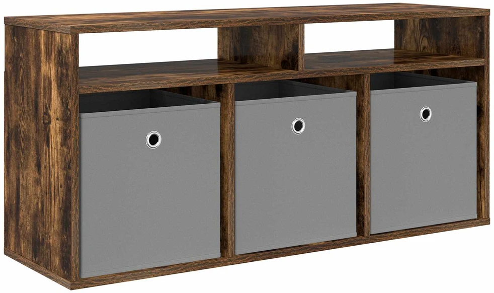 TV staliukas Žemas stalas su stalčių Rūkyta ąžuolas 102 x 32 x 48,5 cm