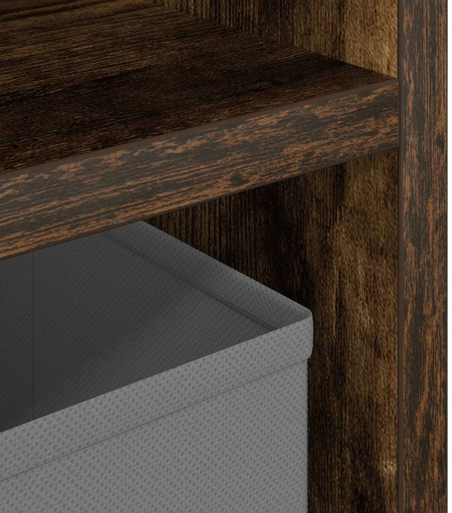 TV staliukas Žemas stalas su stalčių Rūkyta ąžuolas 102 x 32 x 48,5 cm