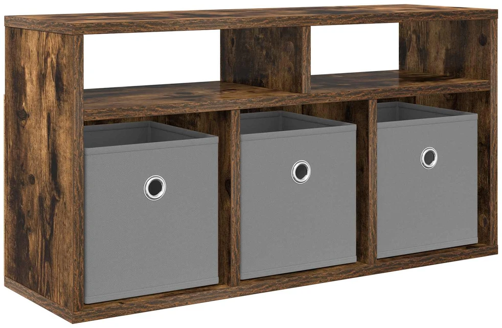 TV staliukas Žemas stalas su stalčių Rūkyta ąžuolas 72 x 22,5 x 38 cm