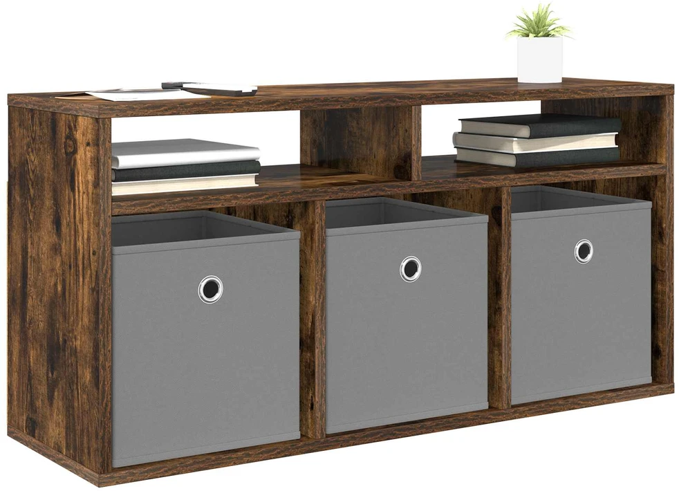 TV staliukas Žemas stalas su stalčių Rūkyta ąžuolas 87 x 27,5 x 43 cm