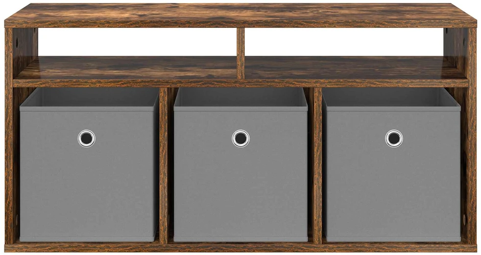 TV staliukas Žemas stalas su stalčių Rūkyta ąžuolas 87 x 27,5 x 43 cm