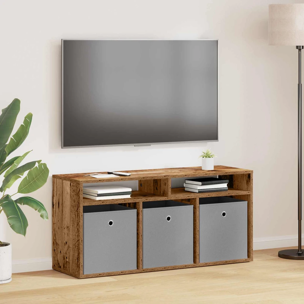 TV staliukas Žemas stalas su stalčių Senas medis 102 x 32 x 48,5 cm