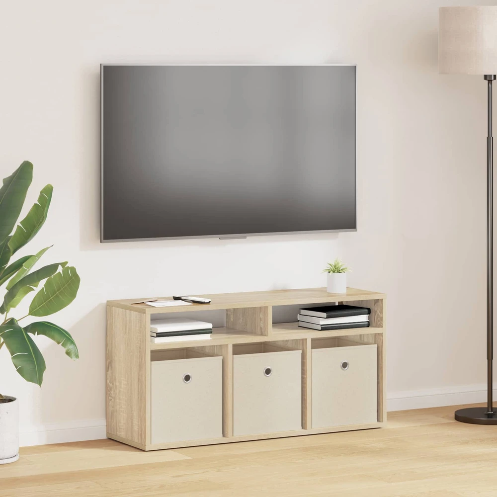 TV staliukas Žemas stalas su stalčių Sonoma ąžuolas 87 x 27,5 x 43 cm