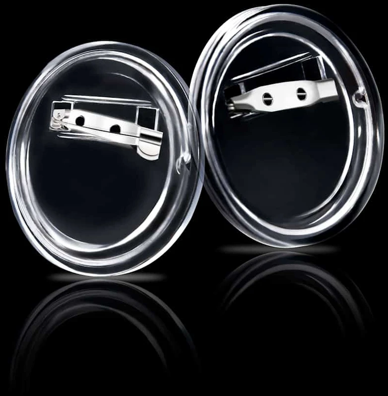 Ženkliukų rinkinys su smeigtukais, 100vnt., akrilas, 58mm