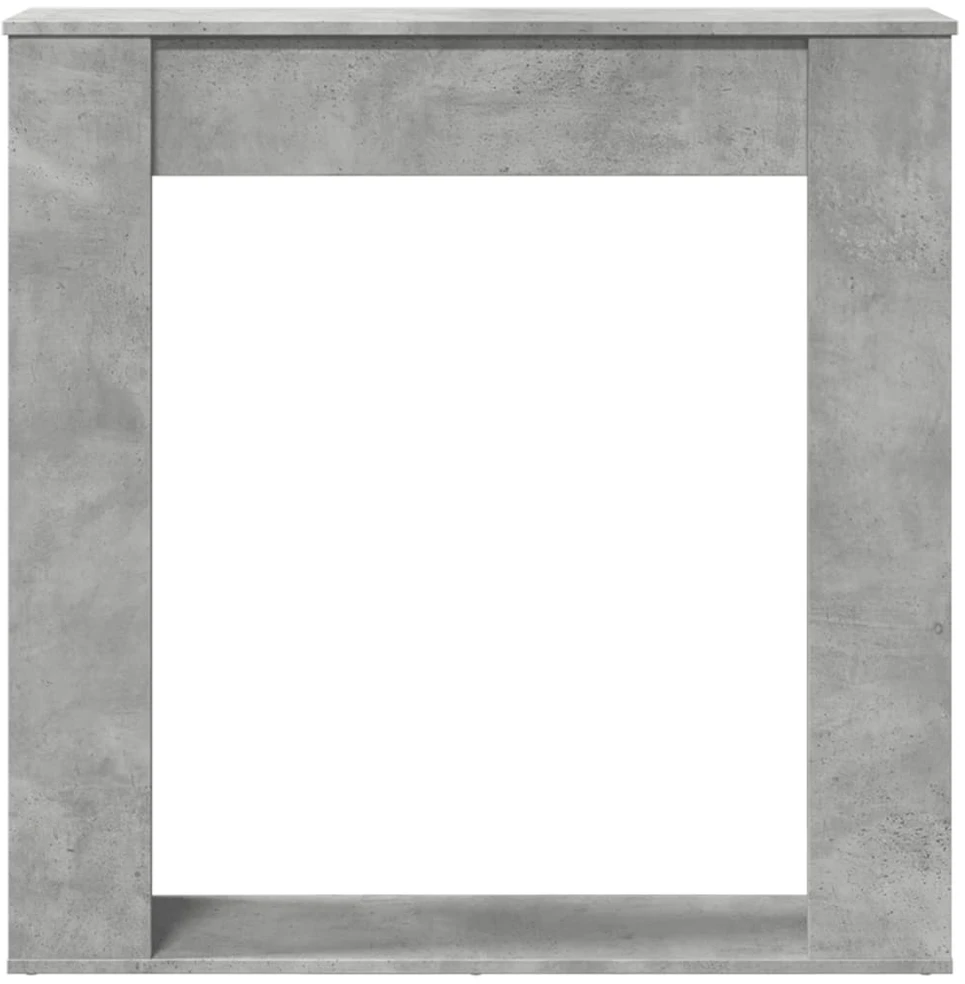 Židinio apvadas, betono pilkas, 100x20x100cm, apdirbta mediena