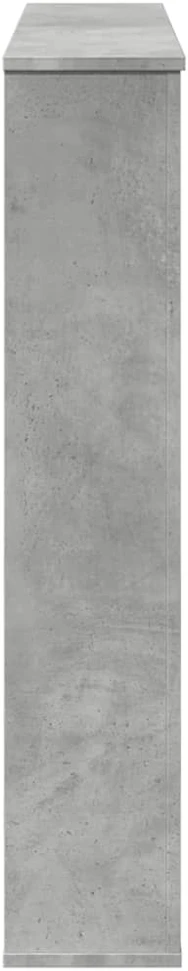 Židinio apvadas, betono pilkas, 100x20x100cm, apdirbta mediena