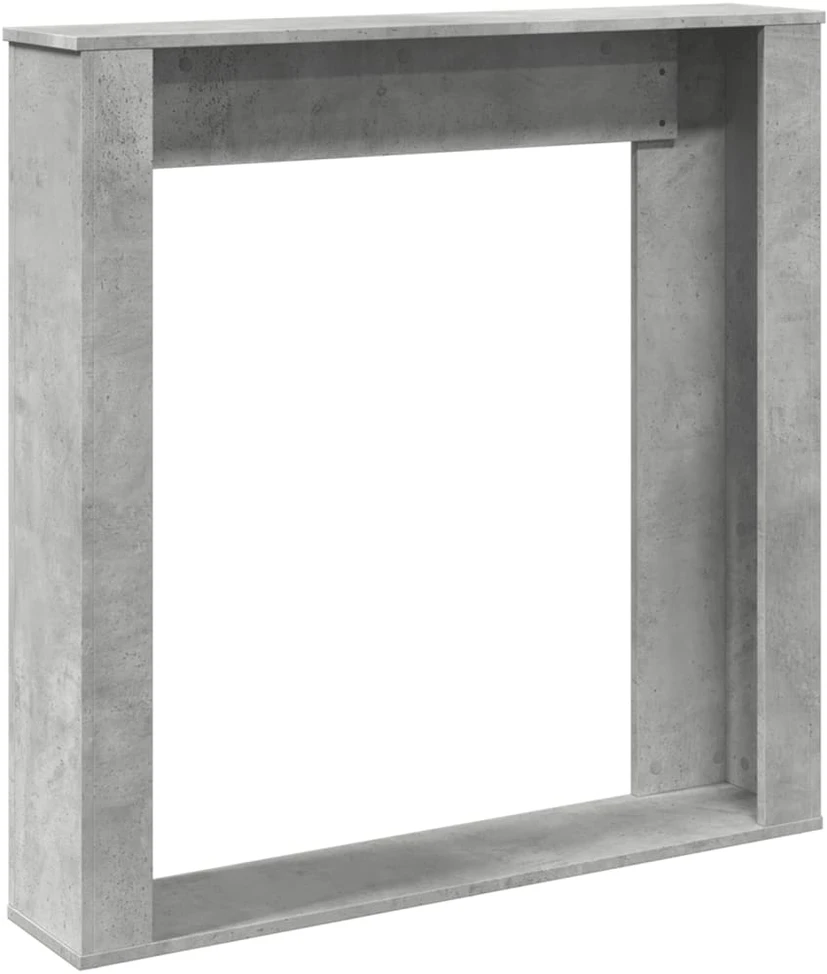 Židinio apvadas, betono pilkas, 100x20x100cm, apdirbta mediena