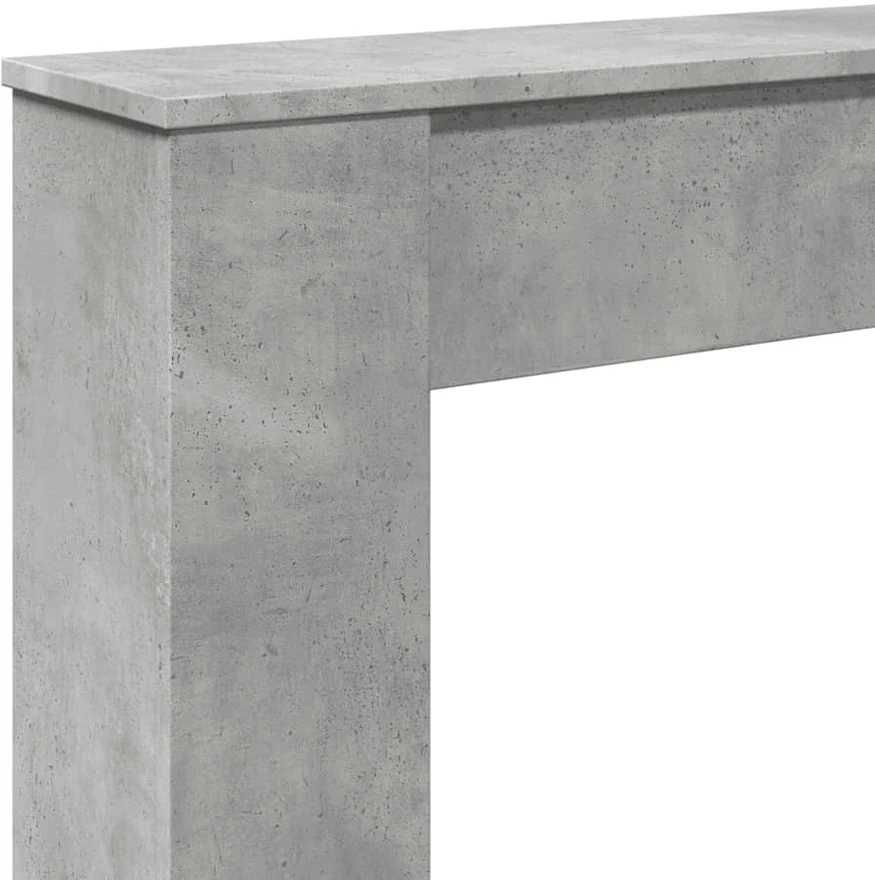 Židinio apvadas, betono pilkas, 100x20x100cm, apdirbta mediena