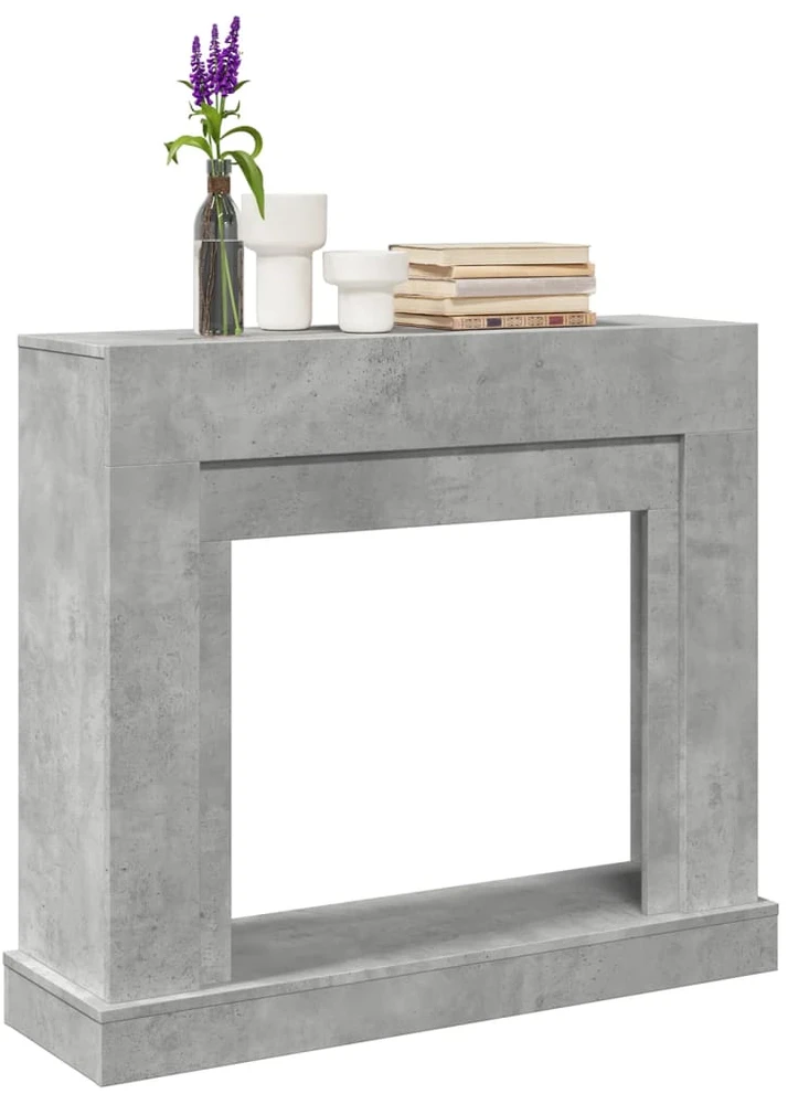Židinio apvadas, betono pilkas, 100x30x87,5cm, apdirbta mediena