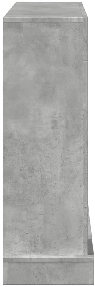 Židinio apvadas, betono pilkas, 100x30x87,5cm, apdirbta mediena