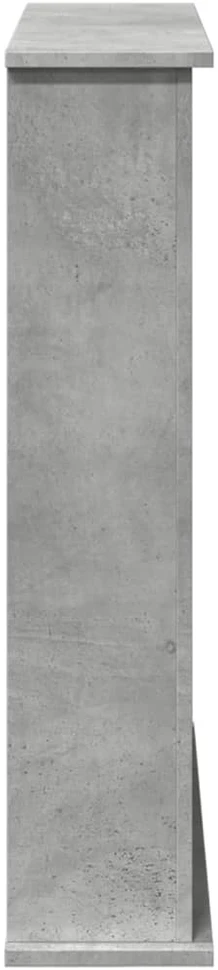 Židinio apvadas, betono pilkas, 75x20x87,5cm, apdirbta mediena