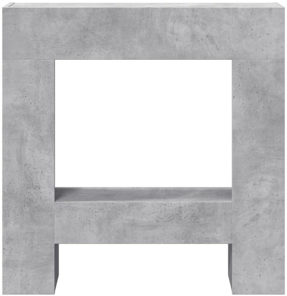 Židinio apvadas, betono pilkas, 81x18x82cm, apdirbta mediena