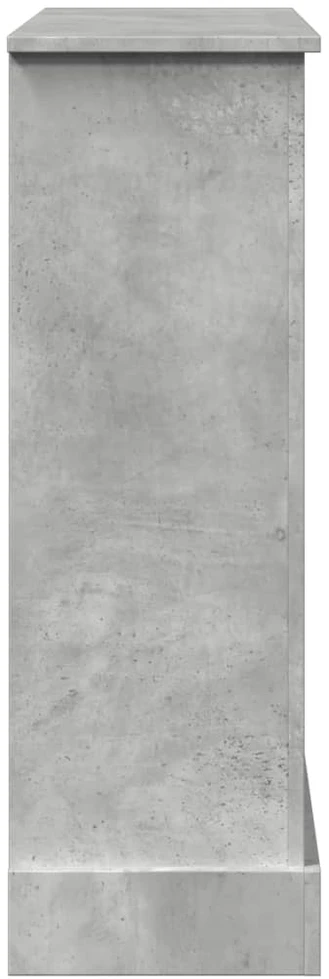 Židinio apvadas, betono pilkas, 90x30x90cm, apdirbta mediena