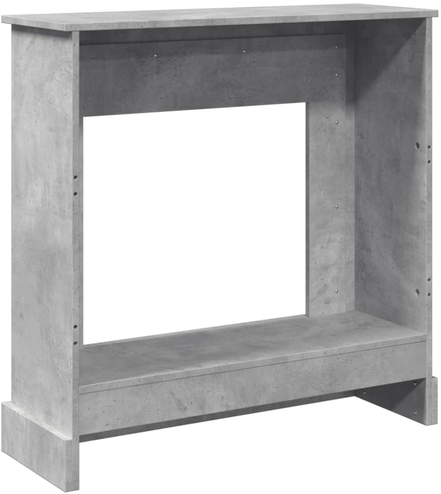 Židinio apvadas, betono pilkas, 90x30x90cm, apdirbta mediena