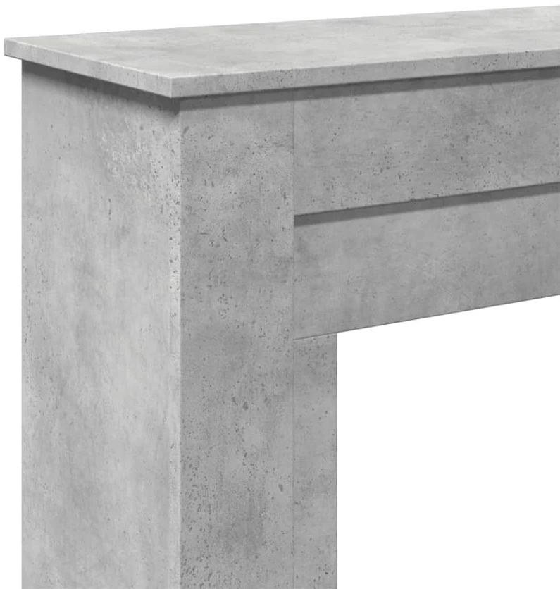 Židinio apvadas, betono pilkas, 90x30x90cm, apdirbta mediena