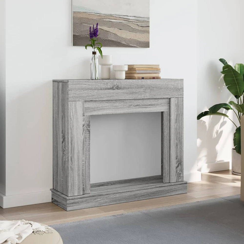 Židinio apvadas, pilkas ąžuolo, 100x30x87,5cm, apdirbta mediena