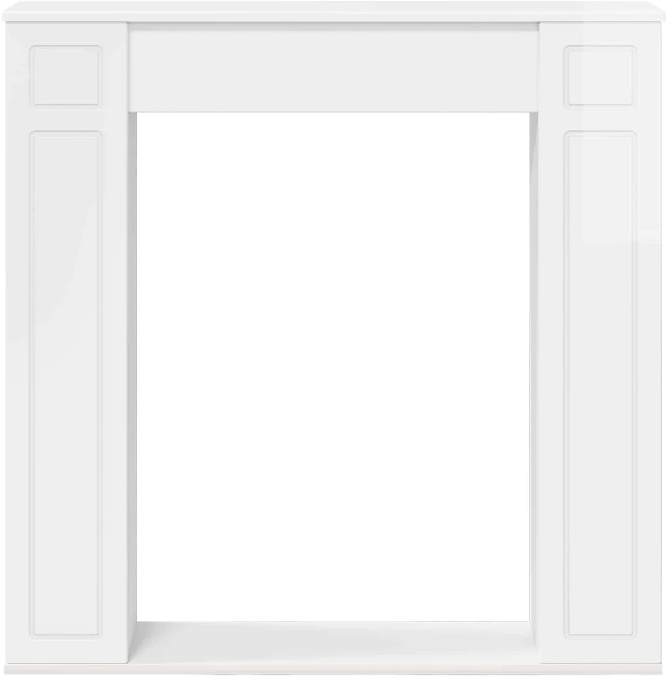 Židinio rėmas Itin blizgi balta 100 x 20 x 100 cm