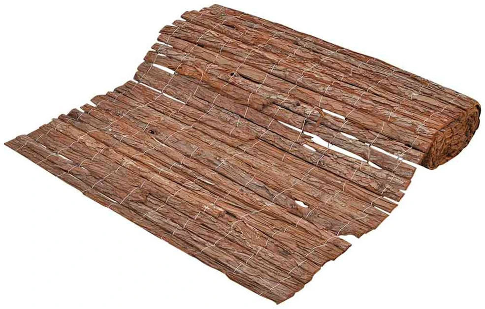 Žievės tvora 100 x 600 cm Žievė Ruda