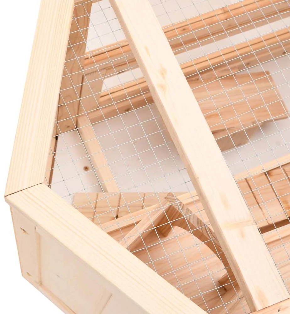 Žiurkėnų narvas, 80x40x43cm, eglės medienos masyvas