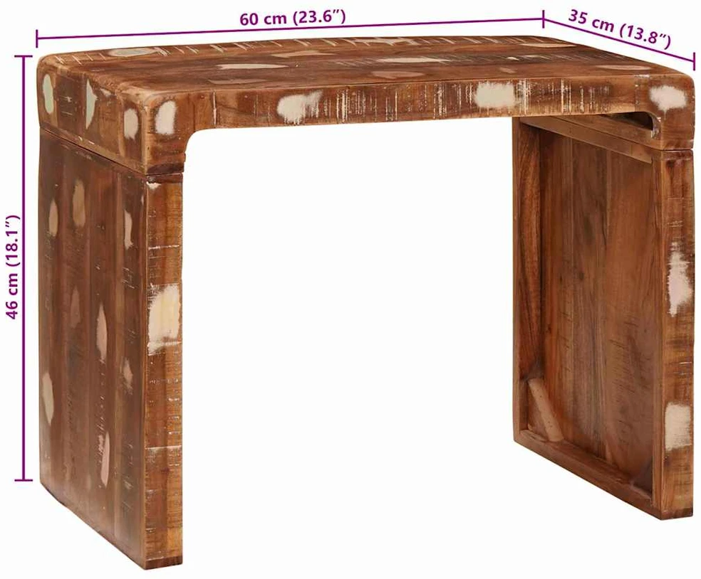 Žurnalinis staliukas Ruda 60 x 35 x 46 cm Kietas atkurtas medis