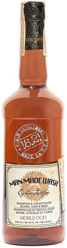 Daugiafunkcė priemonė vyrams 3 in 1: stiprinamasis šampūnas, kondicionierius ir kūno prausiklis viename 18.21 Man Made Wash Noble Oud, 946 ml