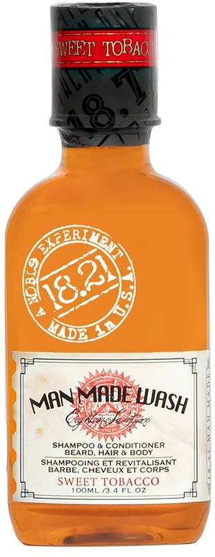 1821Manmade Daugiafunkcė priemonė vyrams 3 in 1: stiprinamasis šampūnas, kondicionierius ir kūno prausiklis viename 18.21 Man Made Wash Sweet Tobacco WSH3ST, 100 ml