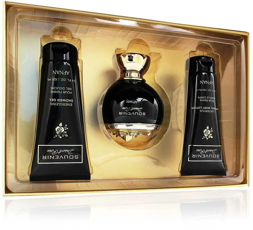 Afnan Souvenir Desert Rose - EDP 100 ml + dušo želė 100 ml + kūno losjonas 100 ml