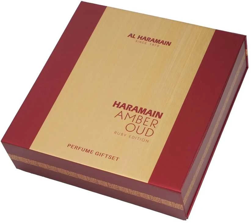 „Al Haramain Amber Oud Ruby Edition“ – EDP 75 ml + EDP 30 ml + kvapiųjų medžiagų dulksna 250 ml