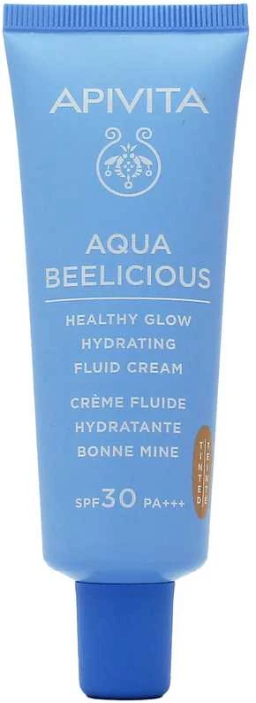 Apivita Aqua Beelicious Healthy Glow drėkinamasis fluidas „Kreminis“ SPF 30, 40 ml