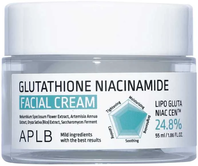 APLB Glutathione Niacinamide Facial Kreminis veido kremas visiems odos tipams, 55 ml