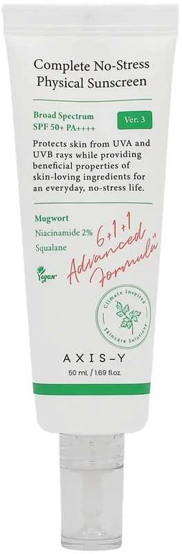 AXIS-Y Complete No-Stress Physical Sunscreen SPF50+ Kremas nuo saulės, 50 ml