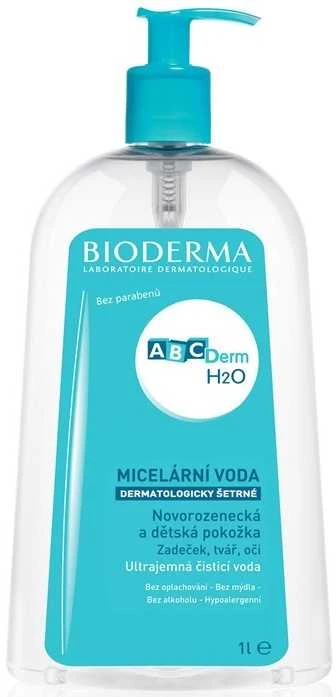 BIODERMA ABCDerm H2O Micellar Vanduo Micellar Vanduo vaikams, 1000 ml