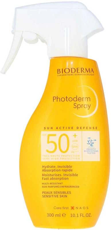BIODERMA Photoderm Spray Invisible SPF 50 purškiama apsauginė priemonė nuo saulės jautriai odai, 300 ml aprašymas - Prekės nuotrauka