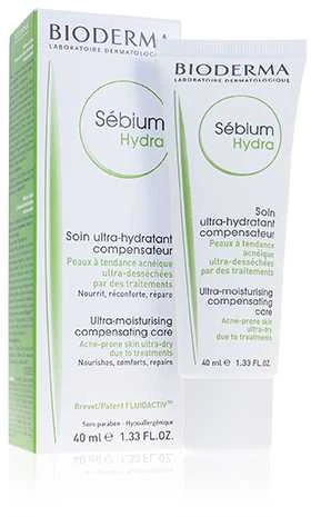 Bioderma Sebium Hydra Moisturising Compensating Creme Drėkinamasis kremas veidui, 40 ml