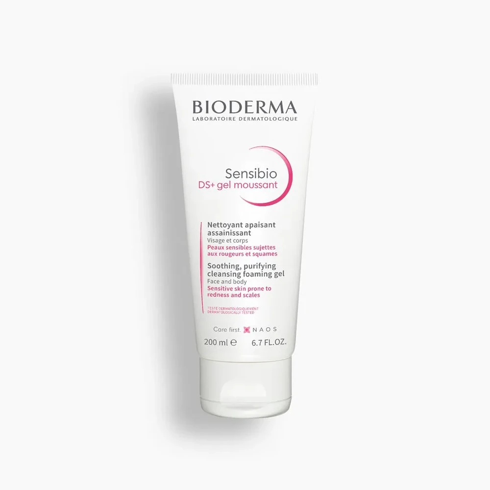 Bioderma Sensibio DS+ gel moussant Raudonį ir pleiskanojimą mažinantis gelinis veido prausiklis, 200 ml aprašymas - Prekės nuotrauka