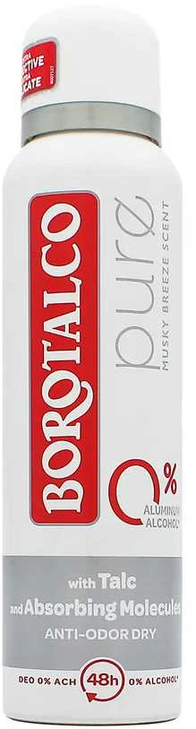 Borotalco Dezodorantas Purškiklis 48H Pure (Dezodorantas Purškiklis), 150 ml
