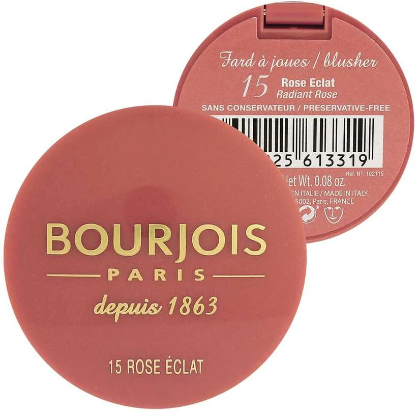"Bourjois" mažas apvalus indelis skaistalų 15 Rose Eclat