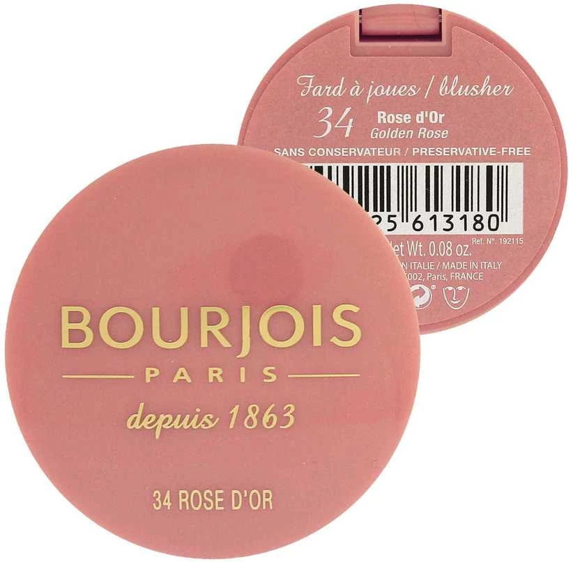 "Bourjois" mažas apvalus indelis skaistalų 34 Rose Dor