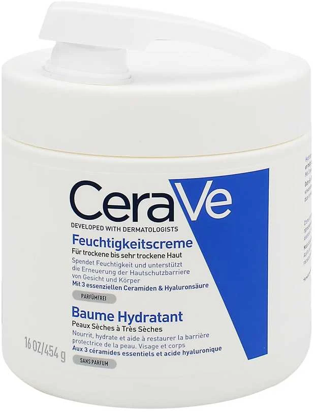 Drėkinamasis veido ir kūno kremas sausai ir labai sausai odai Cerave Moisturising Cream, 454 g