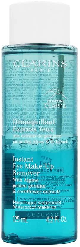 Clarins Instant Eye Make-Up Remover vandeniui atsparus akių makiažo valiklis, 125 ml