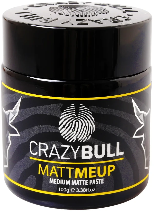 Crazy Bull MattMeup Medium Matte Paste Hair Kreminis, 100 g