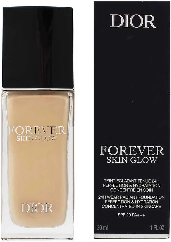 Dior Forever Skin Glow spindesio suteikiantis makiažo pagrindas, atspalvis: 0 Neutral, 30 ml