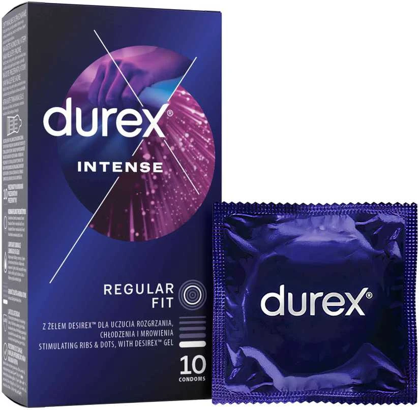 „Durex Intense“ briaunoti ir taškuoti 10 vnt.
