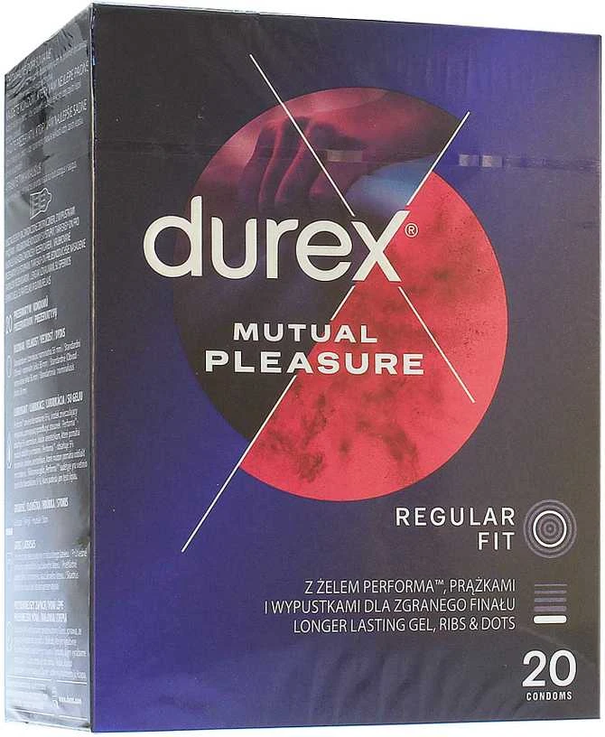Durex Mutual Pleasure prezervatyvai su ejakuliaciją atidinančiais smeigėmis 20 vnt