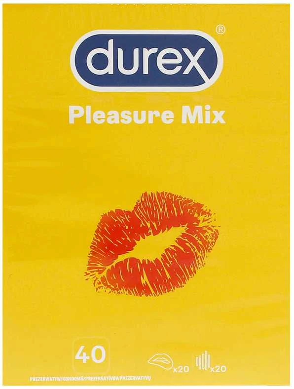 Stimuliuojantys prezervatyvai Durex Pleasure Mix 40 vnt